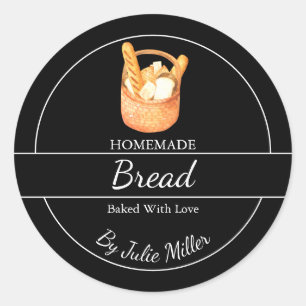 Adesivo Redondo Rótulo de Pão Simples