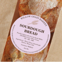 Rótulo de Pão Sourdough Cottage Trigo Orquídea