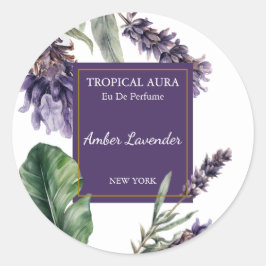 Adesivo Redondo Rótulo de Perfume Lavanda