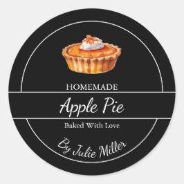 Adesivo Redondo Rótulo de pizza caseira simples