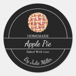 Adesivo Redondo Rótulo de pizza caseira simples