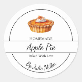 Adesivo Redondo Rótulo de pizza caseira simples