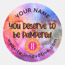 Adesivo Redondo Rótulo de Possibilidade da Galaxia Estrela