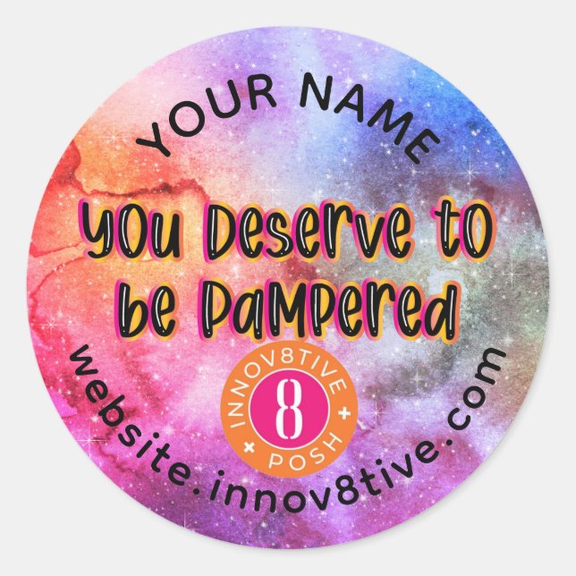 Adesivo Redondo Rótulo de Possibilidade da Galaxia Estrela (Frente)