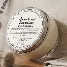 Adesivo Redondo Rótulo de Pote de Cosméticos Branco com Ingredient
