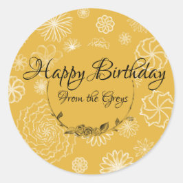 Adesivo Redondo Rótulo de Presente Personalizado