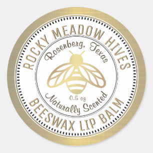 Adesivo Redondo Rótulo de Produto Colmeia Apiária do Logotipo de A