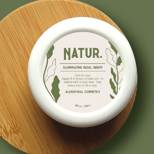 Adesivo Redondo Rótulo de Produto Cosmético de Padrão Moderno Botâ