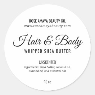Adesivo Redondo Rótulo De Produto De Bela Spa Elegante Minimalist