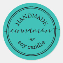 Rótulo de Produto de Borda Preta com Letra Manual