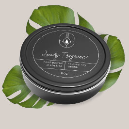 Adesivo Redondo Rótulo de Produto de Vela Moderna