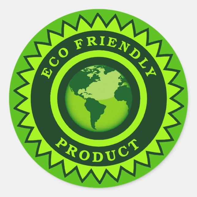 Adesivo Redondo Rótulo de produto ecológico (Frente)