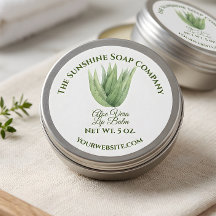 Rótulo de produto para banho e corpo - aloe vera -