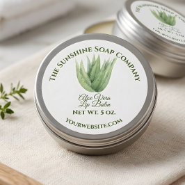 Adesivo Redondo Rótulo de produto para banho e corpo - aloe vera -