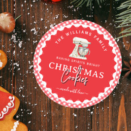 Adesivo Redondo Rótulo de Produtos de Panificação de Natal em Xadr