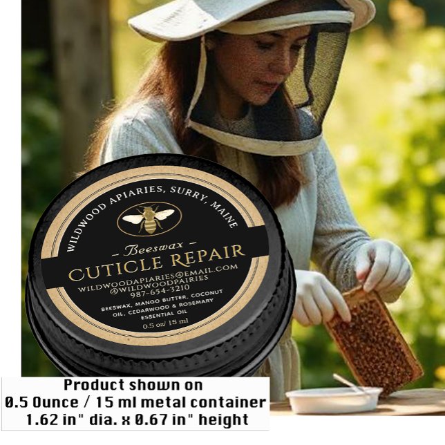 Adesivo Redondo Rótulo de reparo de cutícula de cera de abelhas do (Criador carregado)