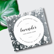 Rótulo de sabão minimalista branco moderno