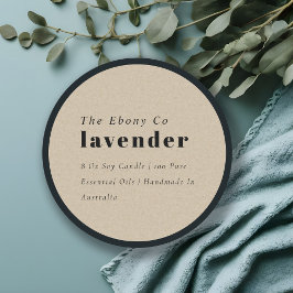 Adesivo Redondo Rótulo de Vela Mínima Rústica Rústica Mínima Elega