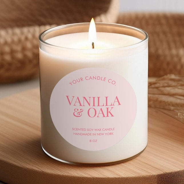 Adesivo Redondo Rótulo de Vela Moderna (Criador carregado)