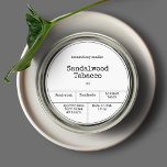 Adesivo Redondo Rótulo de Vintage Minimalista da Vela<br><div class="desc">A simples vintagem inspirou design para as etiquetas de velas personalizadas. Personalize-o para si mesmo!</div>