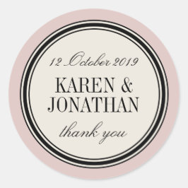 Adesivo Redondo Rótulo De Vintagem Redonda, Favor De Casamento, Es