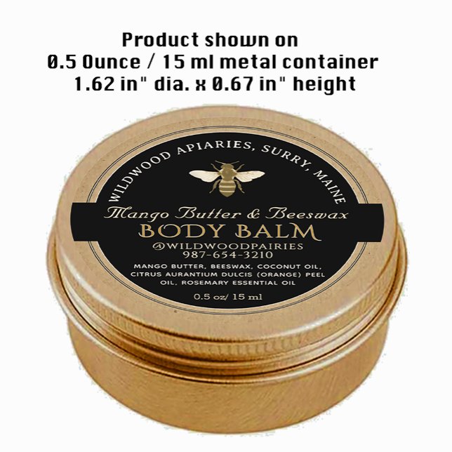 Adesivo Redondo Rótulo do balão de cera de abelhas do KRAFT (Criador carregado)