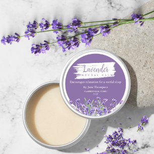 Adesivo Redondo Rótulo do Balão Natural de lavanda