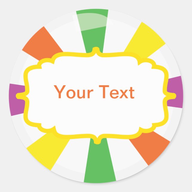 Adesivo Redondo Rótulo do Buffet de doce de pirulito gigante (Frente)