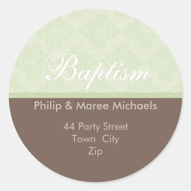 Adesivo Redondo RÓTULO DO ENDEREÇO: oh tão lindo 3 (Frente)