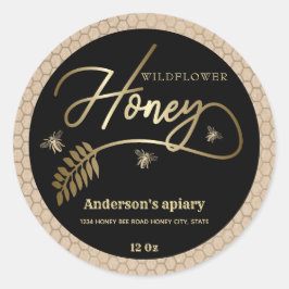 Adesivo Redondo Rótulo do frasco do frasco de mel de abelha de our