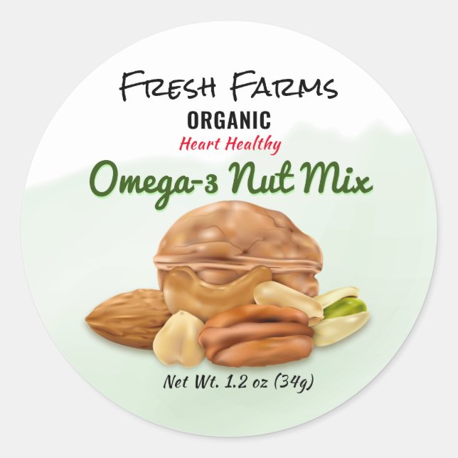 Adesivo Redondo Rótulo do Jar de latência de Loucos mistos (Frente)