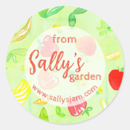 Adesivo Redondo Rótulo Do Jardim Do Produto