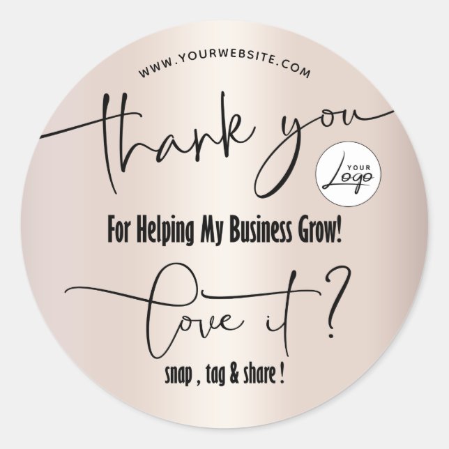 Adesivo Redondo Rótulo do Pacote para Pequenas Empresas (Frente)