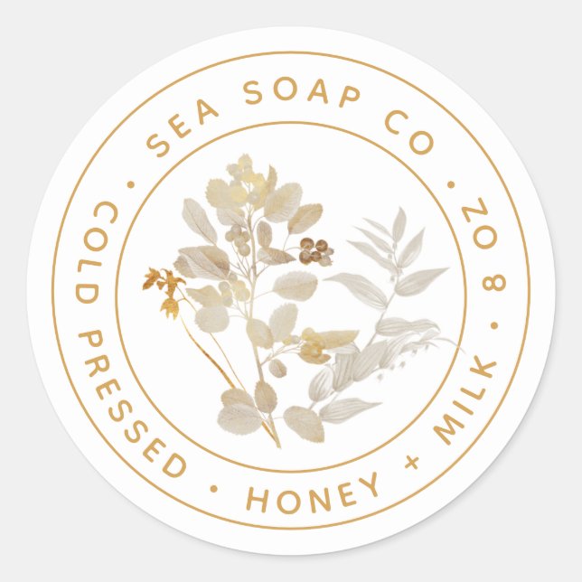 Adesivo Redondo Rótulo do produto (Frente)