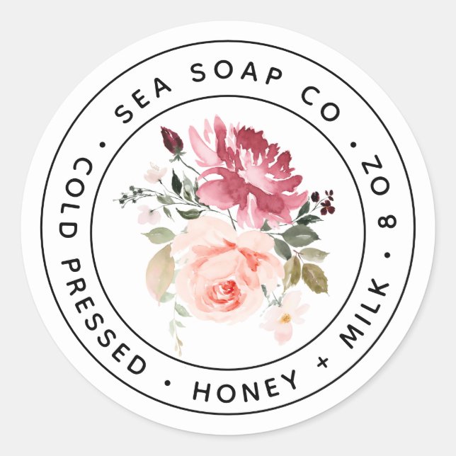 Adesivo Redondo Rótulo do produto (Frente)