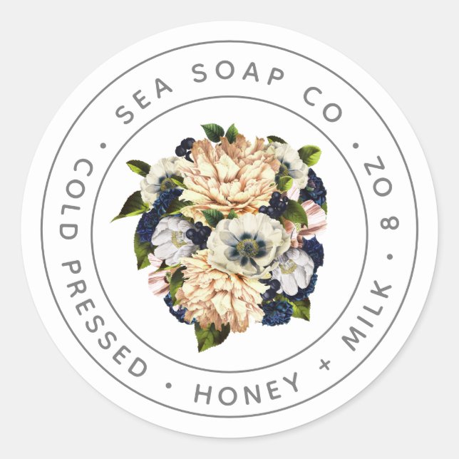 Adesivo Redondo Rótulo do produto (Frente)