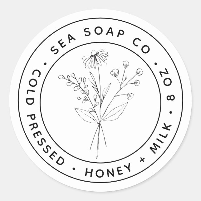 Adesivo Redondo Rótulo do produto (Frente)