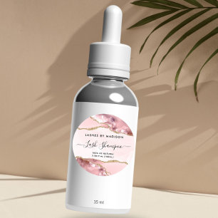 Adesivo Redondo Rótulo do Produto Agitado com Marble Dourado Cor-d
