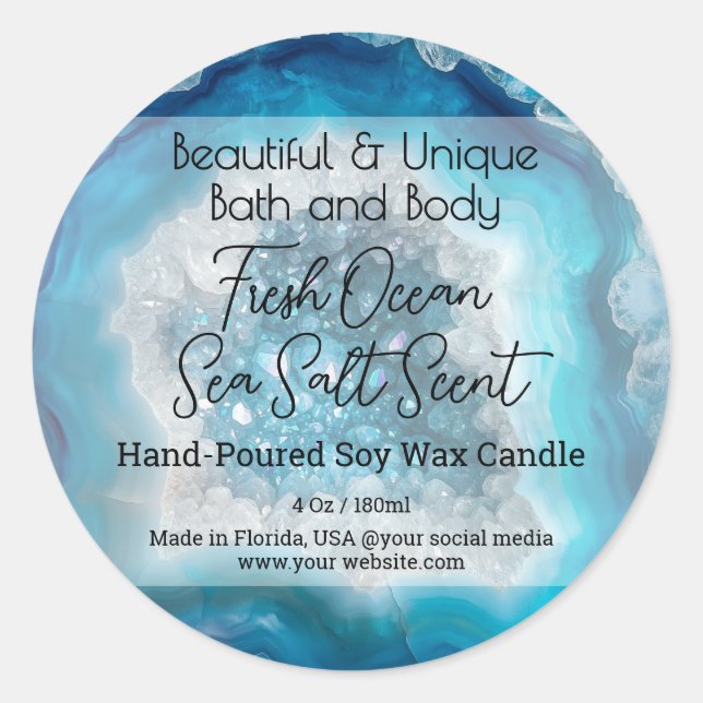 Adesivo Redondo Rótulo do produto da tampa do frasco de Gem Turque (Frente)