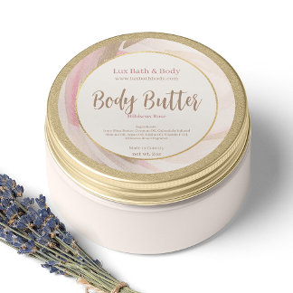 Adesivo Redondo Rótulo do Produto Dourado, bonito, Rosa, Bruto, Ro