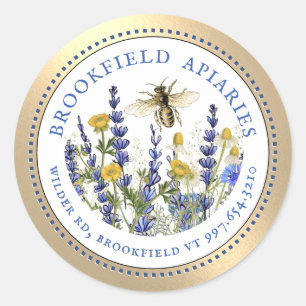 Adesivo Redondo Rótulo do Promocional Apiário do Jardim de Algodão