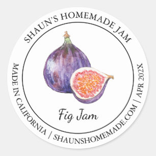 Adesivo Redondo Rótulo Fig Jam Modern