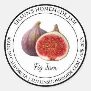 Adesivo Redondo Rótulo Fig Jam Modern
