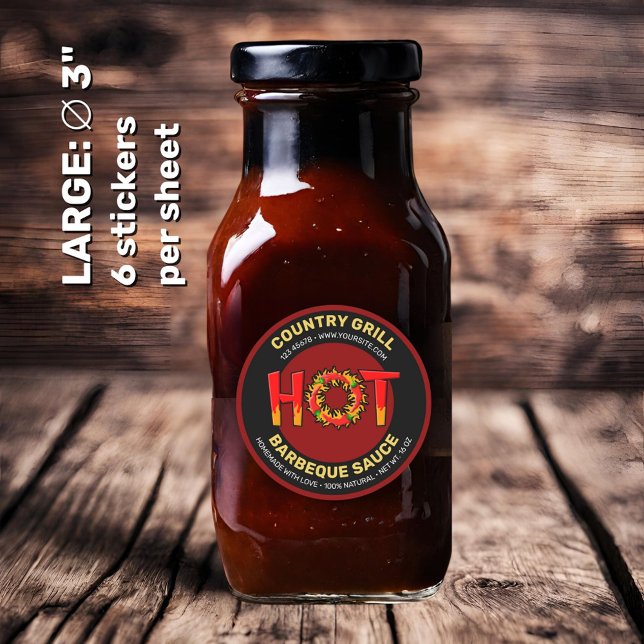 Adesivo Redondo Rótulo HOT (Criador carregado)