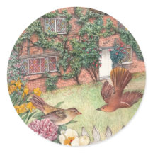 Rótulo ilustrado de algodão para jardins de algodã