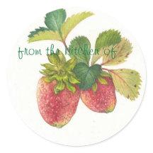 Rótulo Ilustrado de Cozinha de Morango