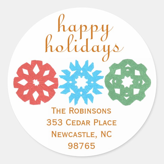 Adesivo Redondo Rótulo Karate Kat para o endereço de retorno (Frente)