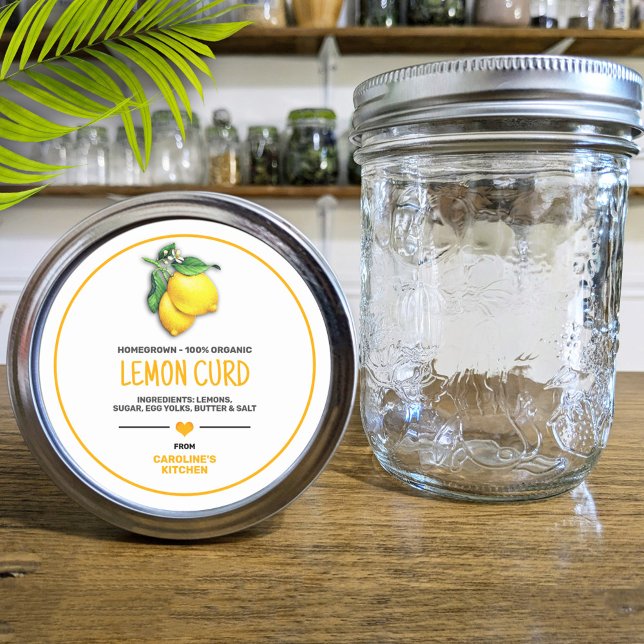 Adesivo Redondo Rótulo Lemon Canning (Criador carregado)