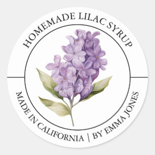 Adesivo Redondo Rótulo Lilac Modern
