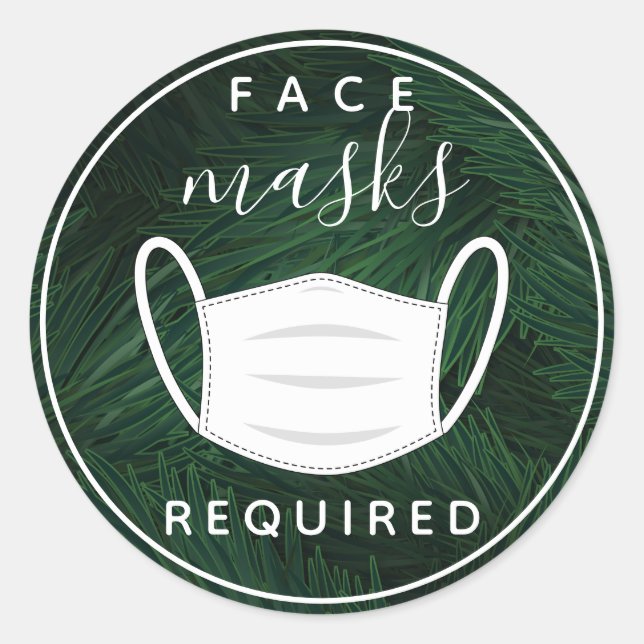 Adesivo Redondo Rótulo necessário para a máscara tropical (Frente)